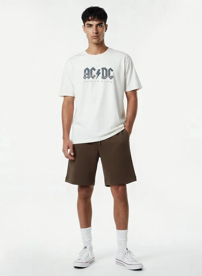 SP Characters  Men Crew Neck Short Sleeves ACDC Print T-shirt for Men | Best Price UAE